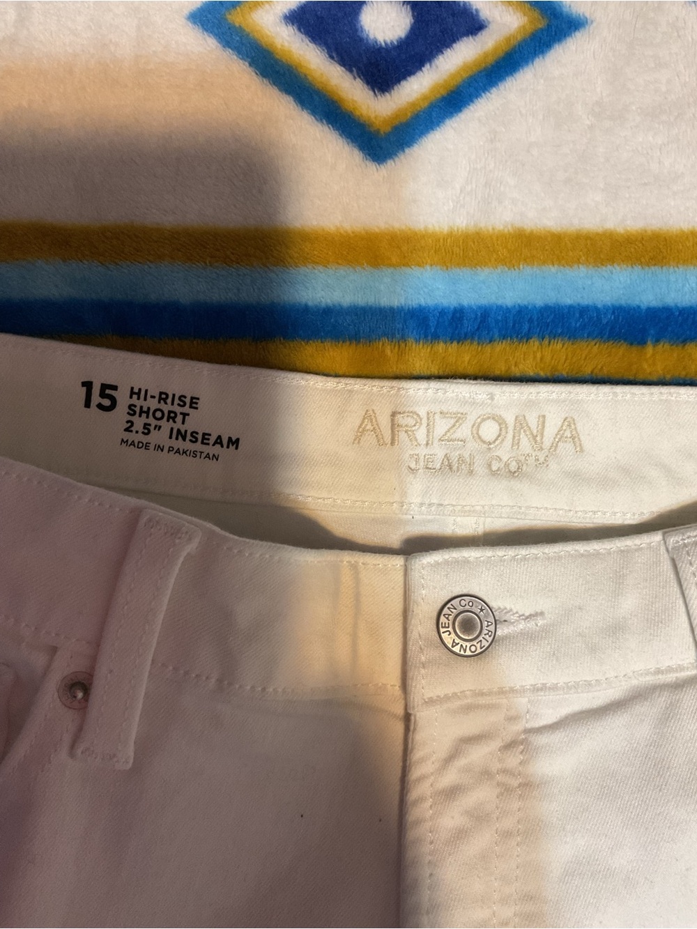 Arizona Jean Company White Hi-Rise Jean Shorts